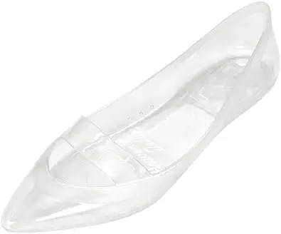 Heavenly Jelly Women’s Jelly Shoes Sleek Clear/Comfortable Low Heel Ballet Flats/Slip on Jelly Sandals/Pointed Toe Style
