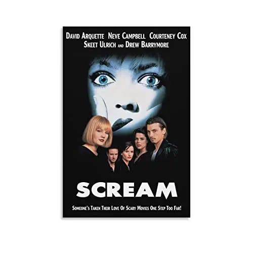 Scream - 1996 Movie Canvas Poster Wall Art Decor Print Picture Paintings for Living Room Bedroom Decoration No Frame 12x18inch(30x45cm)