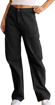 Y2K Look Review: High Waist Stretch Cargo Pants Women