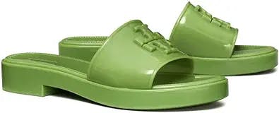 Tory Burch Women's Tory Peridot Green Eleanor Jelly Healed Slides Shoes