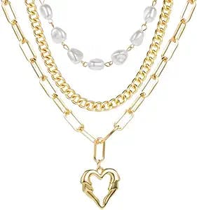 Zboro Stars Moon Layered Chain Necklace Flower Angel Accessories Grunge Fairy Core Choker 2000s Y2k Halloween Jewelry-45304