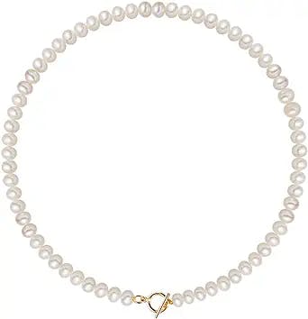 Pearl Necklace Choker Handpicked 7mm Baroque Pearls: The Perfect Y2K Touch 