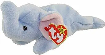 TY~BEANIES ANIMALS Peanut The Elephant - TY Beanie Baby - Light Blue