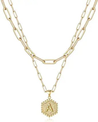Dainty Layered Initial Necklaces for Women: Add a Touch of Y2K to Your Look