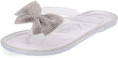 Step Up Your Summer Game With These Rhinestone Bowtie Flip Flops!