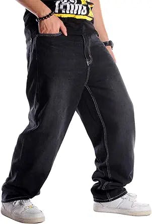 Baggy Jeans for the Y2K Guy: Ylingjun's Hip Hop Denim Pants