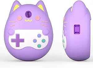 Virtual Electronic Pet Protective Case Game Machine Protective Cover for Tamagotchi Pix Silicone Case. (Purple)