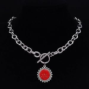 Y2K Bling: Punk Stainless Steel Red Crystal Necklaces Review