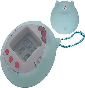 Protective Silicone Case Cover for Tamagotchi Hello Kitty 42892/42891 with Color Chain(Only Cover) (Blue)