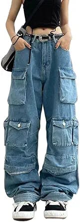 Get ready to rock the early 2000s with these Women's Baggy Cargo Pants! Y2K