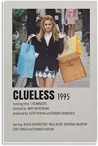 Clueless Movie Poster Posters for Room Aesthetic 90s Canvas Art Poster And Wall Art Picture Print Mo Room Aesthetics Posters Canvas Posters Bedroom Decoration Sports Office Decoration Gifts Wall Art D