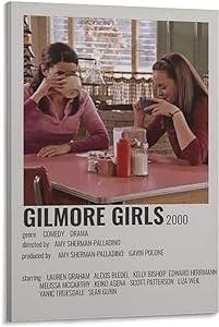 Gilmore Girls 90s Tv Show Vintage Poster HD Canvas Prints Wall Art Room Aesthetics Decor Art Poster Canvas Painting Decor Wall Print Photo Gifts Home Modern Decorative Posters Framed/Unframed 24x36inc
