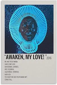 HITOTO Music Posters For Room Aesthetic 90s Childish Gambino Awaken My Love 2016 Canvas Art Poster And Wall Hanging Decor Modern Family Corridor Bedroom 12x18inch(30x45cm)