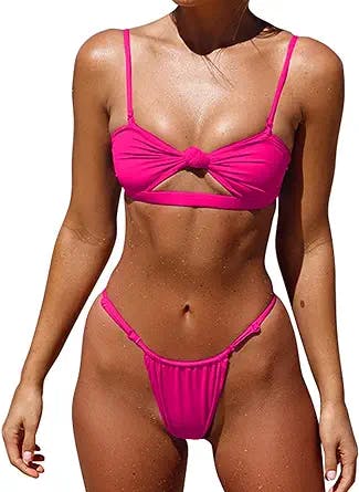 Throwback to Y2K with Honlyps Womens High Waist Swimsuit Brazilian Thong Se