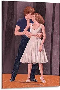 Dirty Dancing Posters American Romantic Film Posters for Room Aesthetic 90s Retro Movie Aesthetic Po Canvas Painting Posters And Prints Wall Art Pictures for Living Room Bedroom Decor 24x36inch(60x90c