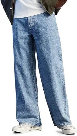 Y2K Look: PacSun Men's Eco Medium Wash Extreme Baggy Jeans - A Blast of Ext