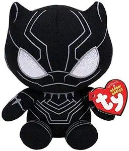 Ty 41197 Reg Black Panther-Marvel-Beanie,Multicolored,17cm