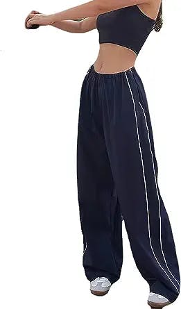 Get Ready to Fly High with XPONNI Track Pants Women Baggy Pants Y2k Pants P