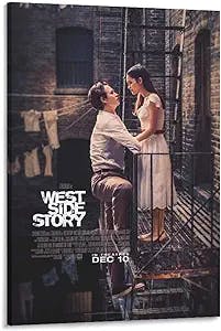 Movie Posters West Side Story (1) Aesthetic Posters 90s Posters Canvas Wall Art Prints for Wall Decor Room Decor Bedroom Decor Gifts 24x36inch(60x90cm) Frame-Style