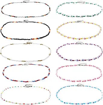 Beaded Necklace Colorful Chokers: A Perfect Match for Your Y2K Look