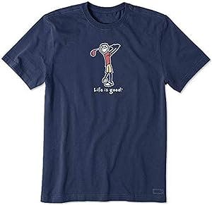 Life is Good Men's Vintage Casual Cotton Tee Graphic Crewneck Short Sleeve T-Shirt, Golf Jake