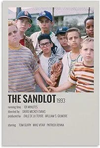 XIAOM Movie Posters for Room Aesthetic 90s The Sandlot for Bedroom Aesthetic Wall Decor Canvas Wall Art Gift 12x18inch(30x45cm)