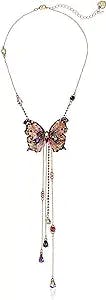 Betsey Johnson Gold Butterfly Y-Shaped Necklace