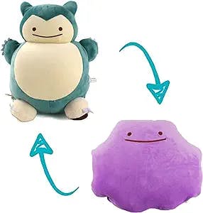 Reversible Plushie Toy, Stuffed Animals Jumbo Plush Pillow Doll, Ditto Plush for Adult Kids Girl Boy Baby Valentine's Day Gift
