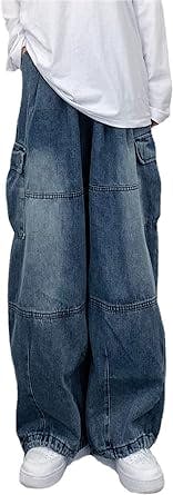 Unotobe Jeans for Women Baggy Cargo Pants Men Y2K Parachute Pants with Pockets