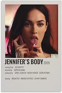 HITOTO Horror Movie Posters for Room Aesthetic 90s Jennifers Body Canvas Art Poster & Wall Art Hanging Decor for Modern Family Corridor Posters for Bedroom Aesthetic 12x18inch(30x45cm)