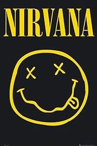 Studio B Nirvana Smile Poster 36 x 24 Rock Music Logo Band Rock 90s Grunge Gift Wall Art