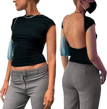 "VELISDE Backless Tops: The Y2K Crop You Need in Your Summer Wardrobe"