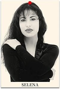 Mukcify Selena Quintanilla Poster 90s Aesthetic Posters Black and White Wall Art Decor for Living Room Bedroom Decoration Unframed 12"x18"