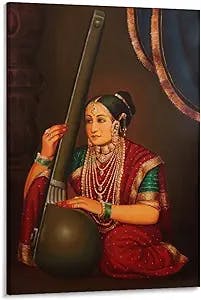 BLUDUG Vintage Poster Indian Woman Posters for Room Aesthetic 90s Canvas Painting Wall Art Poster for Bedroom Living Room Decor24x36inch(60x90cm)