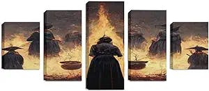 Posters for Room Aesthetic 90s Salem Witch Trials Cool Posters Wall Pictures (1) Canvas Wall Art Prints for Wall Decor Room Decor Bedroom Decor Gifts (M) 10x15inchx2 10x20inchx2 10x25inchx1 Frame-s