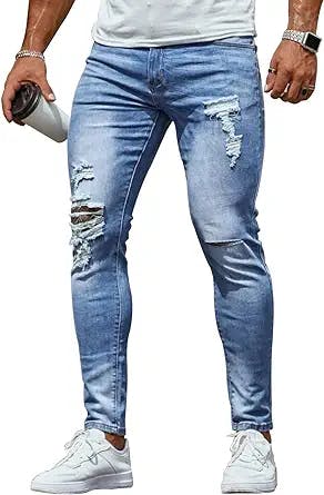 HUNGSON Men's Stretchy Ripped Skinny Jeans: The Ultimate Choice for Early 2