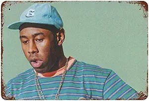 90s Rapper Tyler On Wacky Face _43 Vintage Metal Tin Sign,Poster Decorative Painting Canvas Wall Art Living Room Posters Bedroom Painting,Canvas Art Poster And Wall Art Picture Print Modern Family Bed