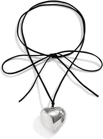 Mullike Chunky Puffy Heart Choker Necklace Review: A Y2K Trendy Jewelry Pie