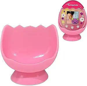 LeoTube Desktop Dock Cradle Stand for Tamagotchi Pix Interactive Pet Machine with Camera, Holder Stand Compatible with New Tamagotchi Pix Electronic Pet Accessory (Only Holder Stand) (Pink)