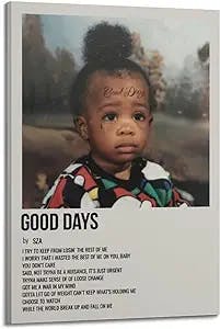Good Days Album 90s Cover Sza Poster Poster Decorative Painting Canvas Wall Posters And Art Picture Print Modern Family Bedroom Decor Posters 24x36inch(60x90cm)