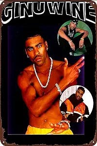 FLOKOO Metal Sign 90s Ginuwine Poster Novelty Club Room Wall Decor Art Print Metal Poster 8inch*12inch