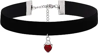 Sacina Gothic Heart Necklace, Heart Choker , Goth Jewelry, Halloween Christmas Valentine Jewelry Gift for Women