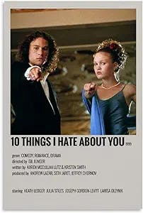SDFH Aesthetic 90S for Room Poster 10 Things I Hate About You Canvas Art Poster Picture Modern Office Family Bedroom Decorative Posters Gift Wall Decor Painting Poster 16x24inch(40x60cm)