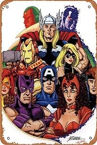 Relive the Epic 90s with the 1990S Avengers Animated Series Wall Decor Art 
