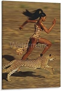 BLUDUG Naomi Campbell Vintage 90s Fashion Poster: A Blast from the Past