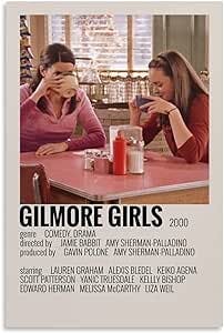 Tv Series Gilmore Girls 90s Vintage Poster Canvas Art Poster and Wall Art Picture Print Modern Family Bedroom Decor Posters 08x12inch(20x30cm)