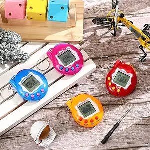 LCD Virtual Digital Pet Electronic Game Machine for Tamagotchi Toy,168 in 1 Classic Mini Virtual Pets Keyring Virtual Animal E-Pet Toy with Keychain