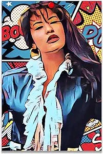 Mukcify Selena Poster 90s Aesthetic Posters for Bedroom Wall Art Decor for Living Room Bedroom Decoration Unframed 12"x18"