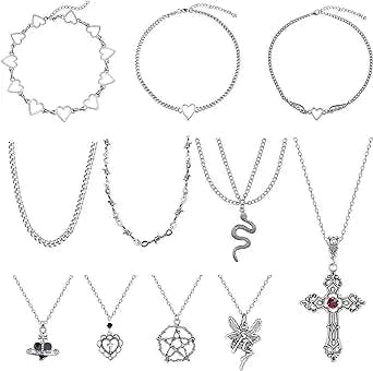 Get Your Goth On with This Y2K Necklace Set