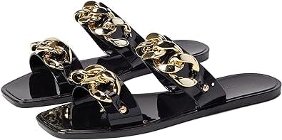 Get Your Y2K Grunge On with Kenneth Cole Women's Naveen Chain Jelly Flatfor
